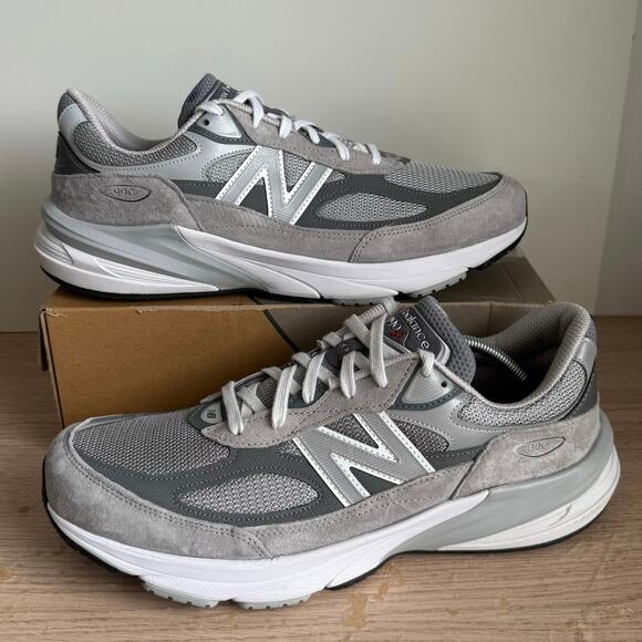 New Balance 990 V6 Grey/White Castlerock Men Sneakers- SZ 14 B main image 9